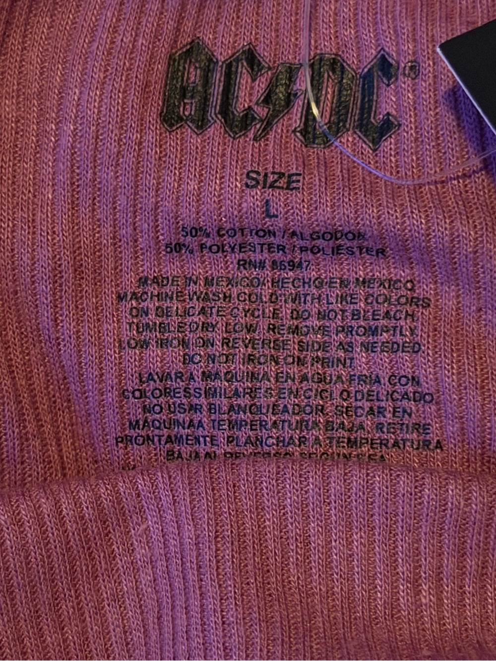 AC/DC Ribbed Crop Top - Picture 7 of 7